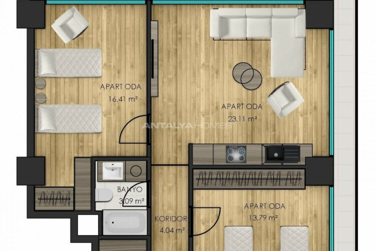 Квартира 2+1 в Ялове, Турция | SBB-63007