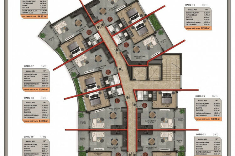 Квартира 1+1 в Алании, Турция | PBB-63035