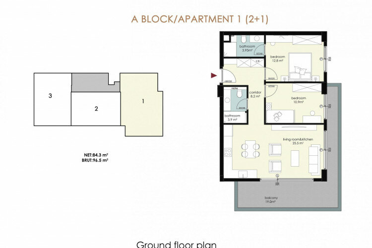 Квартира 2+1 в Алании, Турция | PBB-63041