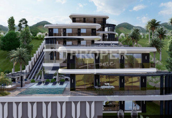 Вилла 5+1 в Тепе, Алания, Турция | PTE-63149