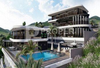Вилла 5+1 в Тепе, Алания, Турция | PTE-63149