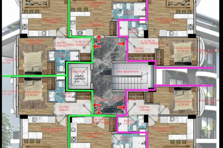 Квартира 1+1 в Алании, Турция | PKK-63170