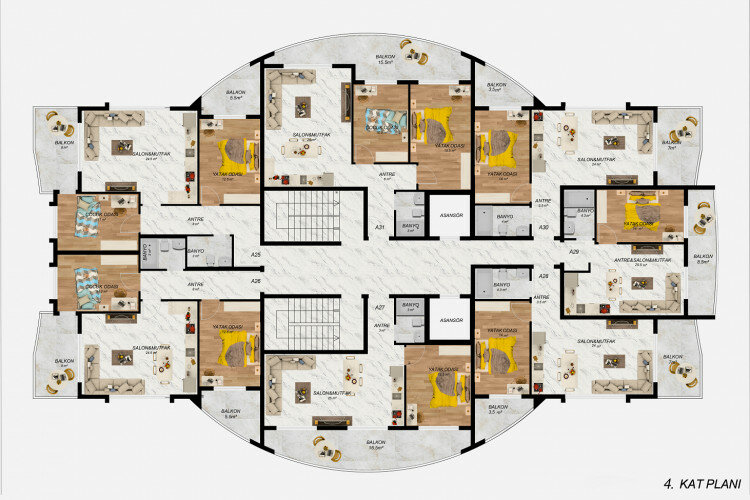 Квартира 1+1 в Алании, Турция | PKK-63243