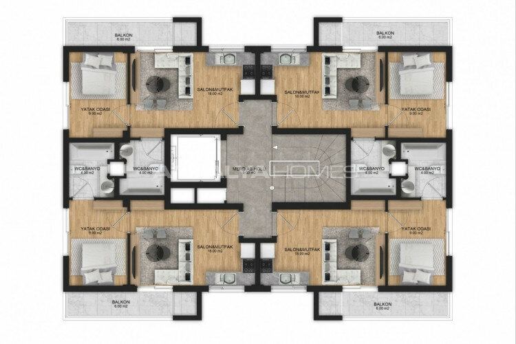 Квартира 1+1 в Анталии, Турция | STE-63598