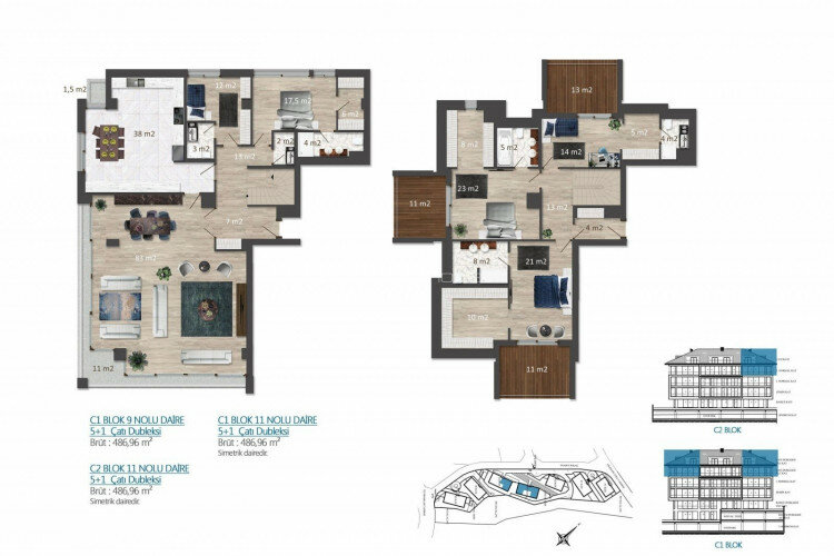 Пентхаус 1+1 в Стамбуле, Турция | SBB-63607