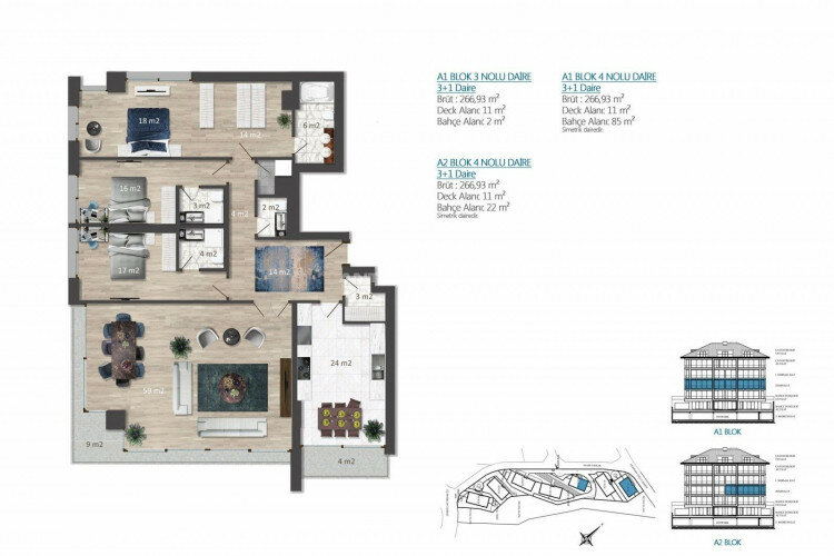 Пентхаус 1+1 в Стамбуле, Турция | SBB-63607