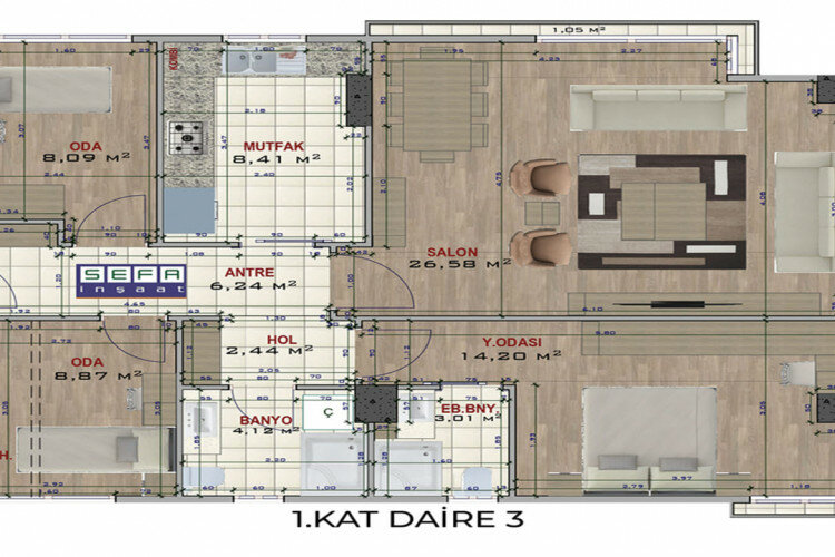 Квартира 3+1 в Кадыкей, Стамбул, Турция | STE-63632