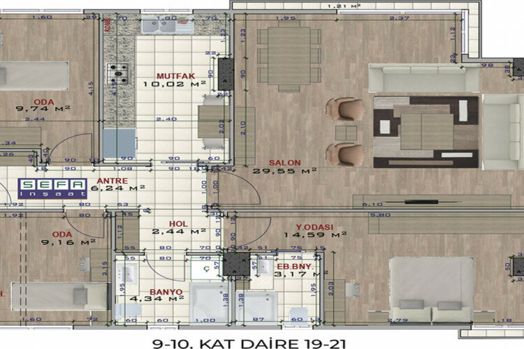 Квартира 3+1 в Кадыкей, Стамбул, Турция | STE-63632