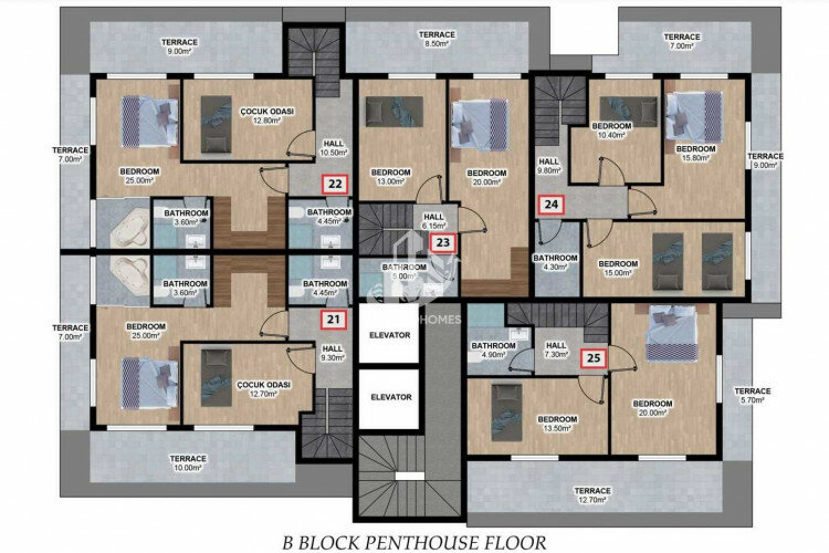 Пентхаус 2+1 в Алании, Турция | SBB-63716
