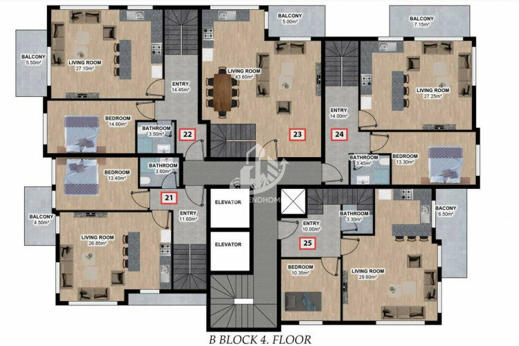 Пентхаус 2+1 в Алании, Турция | SBB-63716