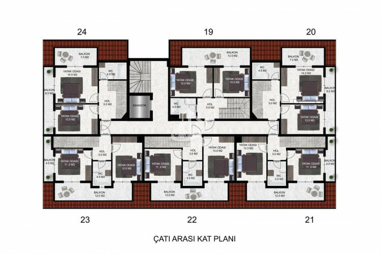 Квартира 1+1 в Алании, Турция | PKK-63718