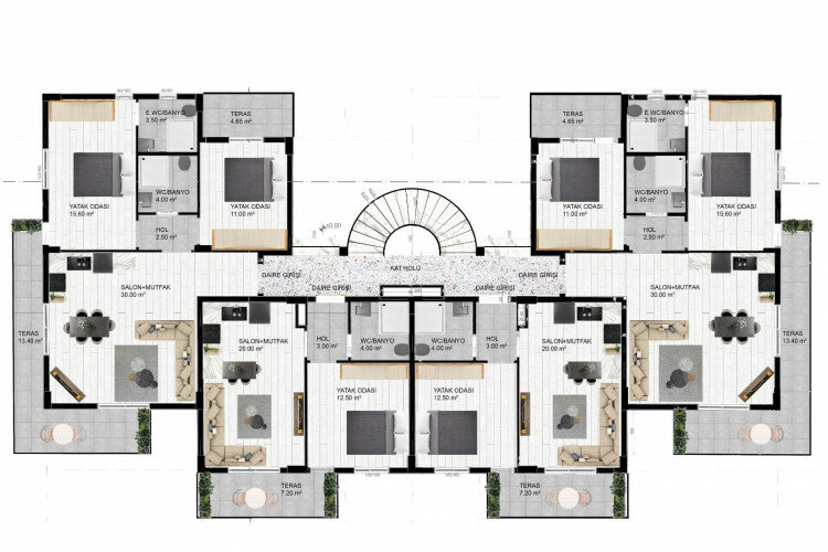 Квартира 2+1 в Серике, Турция | SBB-63762