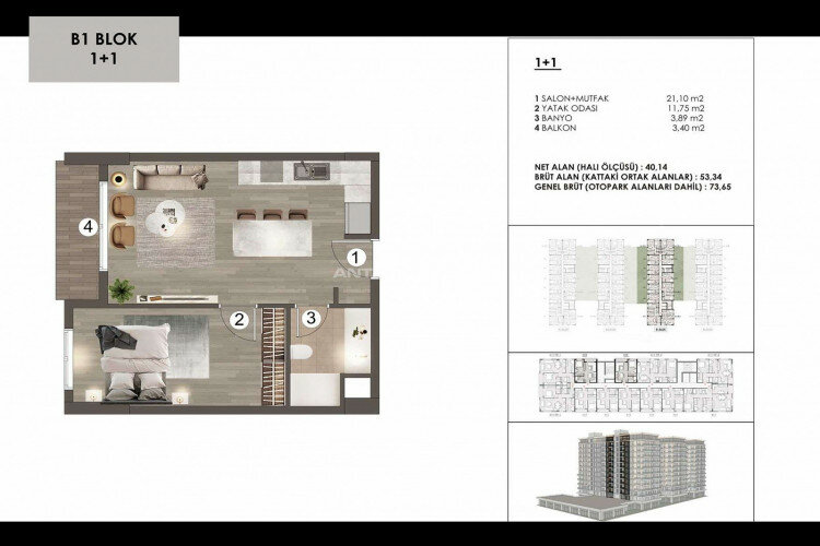 Квартира 2+1 в Стамбуле, Турция | SBB-63773
