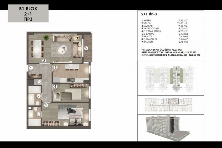 Квартира 1+1 в Стамбуле, Турция | STE-63772