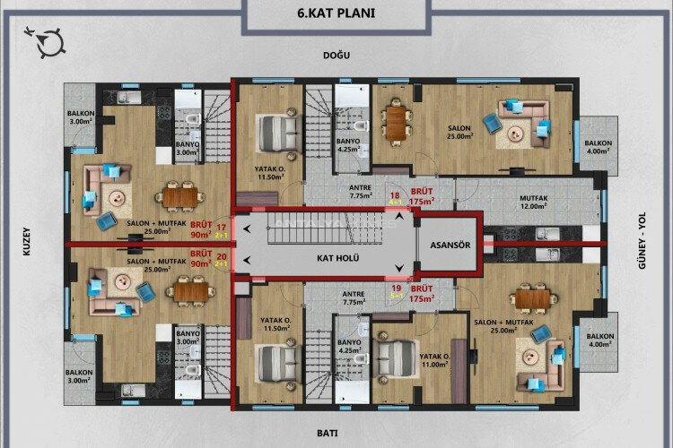 Пентхаус 2+1 в Анталии, Турция | PTE-63765