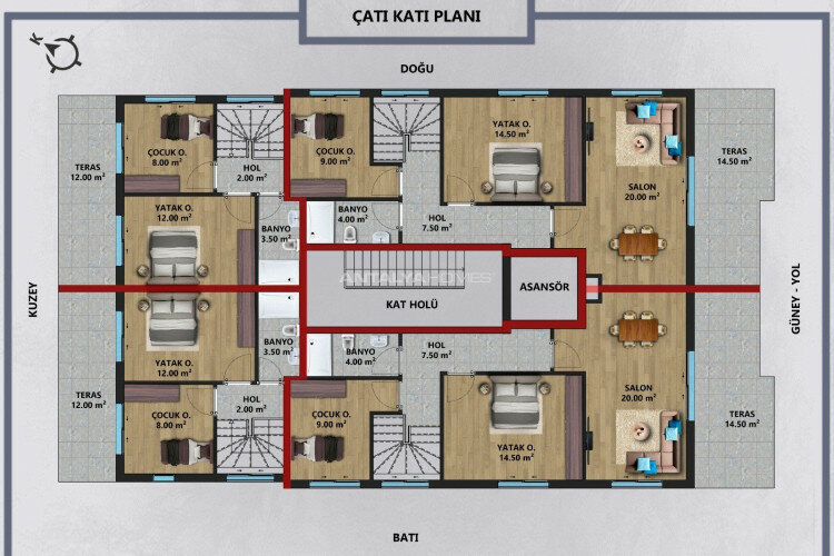 Пентхаус 2+1 в Анталии, Турция | PTE-63765