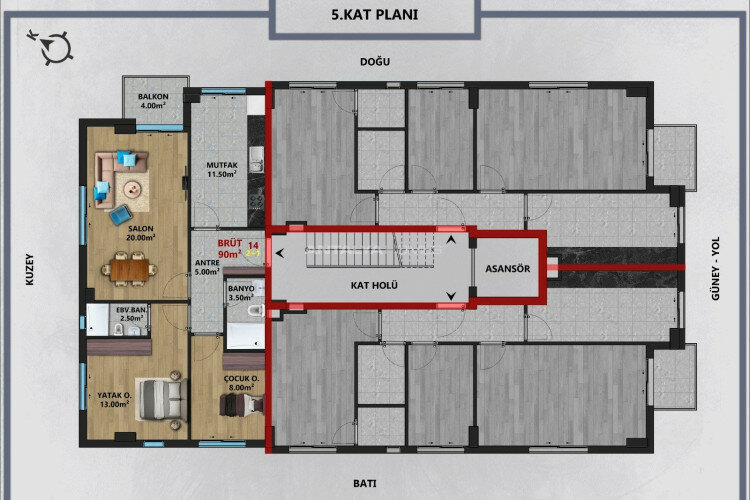 Пентхаус 2+1 в Анталии, Турция | PTE-63765