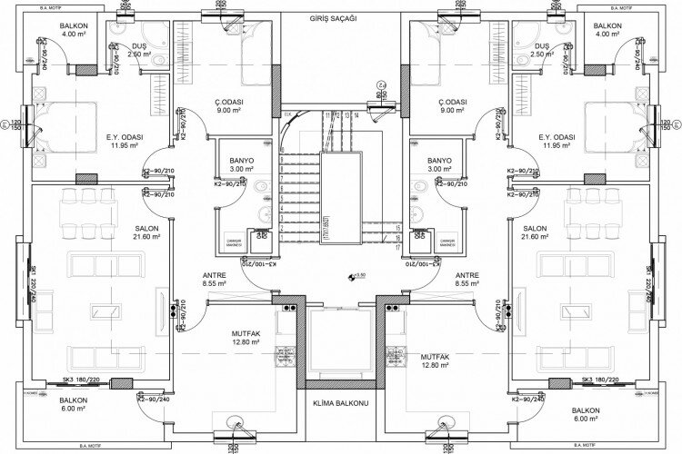 Пентхаус 4+1 в Дёшемеалты, Турция | PTE-63870