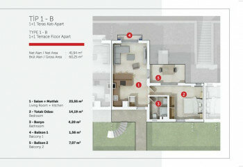 Квартира 1+1 в Бодруме, Турция | PTE-63878