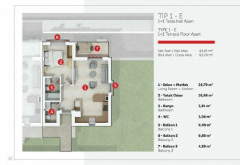 Квартира 1+1 в Бодруме, Турция | PTE-63878
