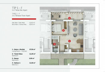 Квартира 1+1 в Бодруме, Турция | PTE-63878