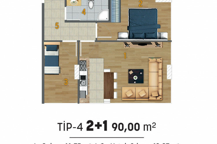 Квартира 2+1 в Стамбуле, Турция | SBB-64138