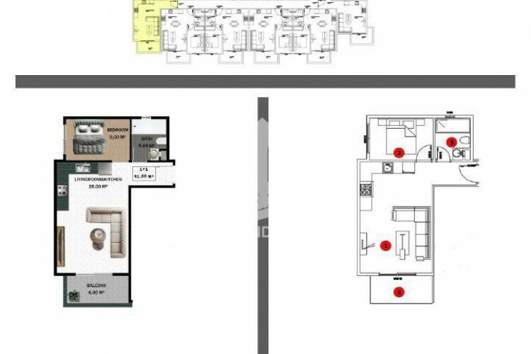 Квартира 1+1 в Газипаше, Турция | SBB-64388