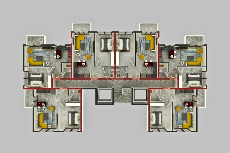 Квартира 2+1 в Газипаше, Турция | STE-64409