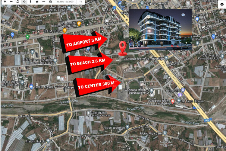 Квартира 2+1 в Газипаше, Турция | STE-64409