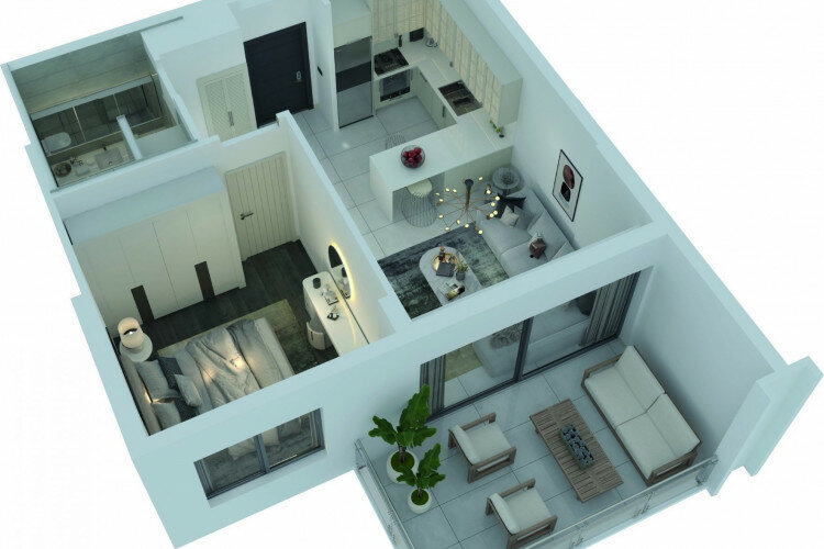 Квартира 1+1 в Мерсине, Турция | STE-64460