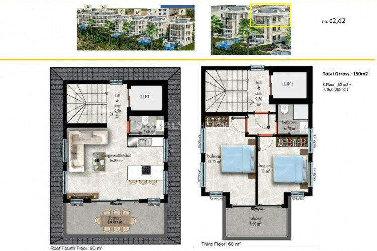 Квартира 1+1 в Алании, Турция | SBB-64612