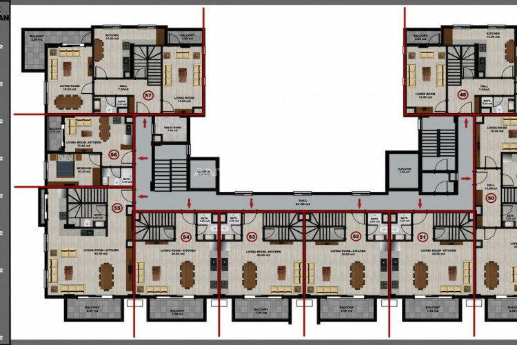 Пентхаус 4+1 в Газипаше, Турция | STE-64611