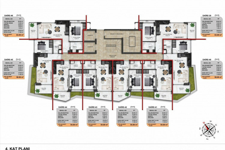 Пентхаус 2+1 в Алании, Турция | SBB-64621