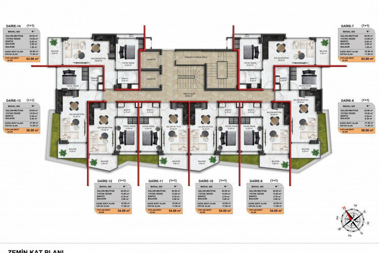 Пентхаус 4+1 в Алании, Турция | PKK-64622