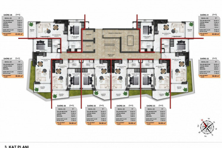 Пентхаус 4+1 в Алании, Турция | PKK-64622
