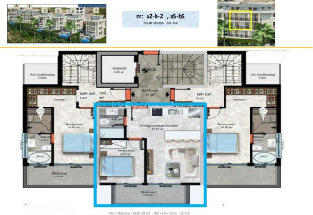 Квартира 2+1 в Алании, Турция | STE-64613