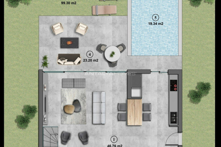 Вилла 4+1 в Алании, Турция | STE-64617