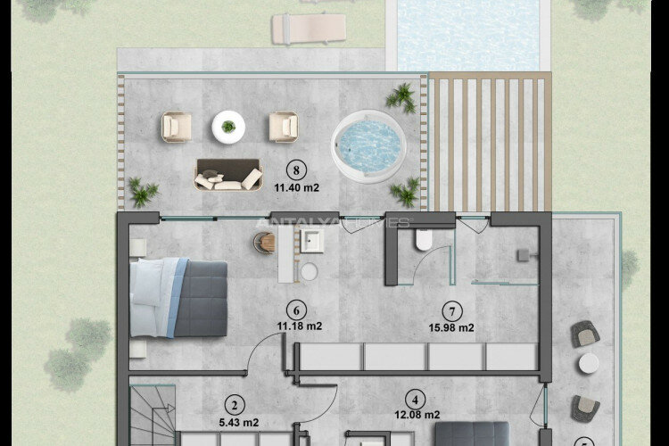 Вилла 4+1 в Алании, Турция | STE-64617