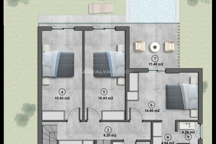 Вилла 4+1 в Алании, Турция | STE-64617