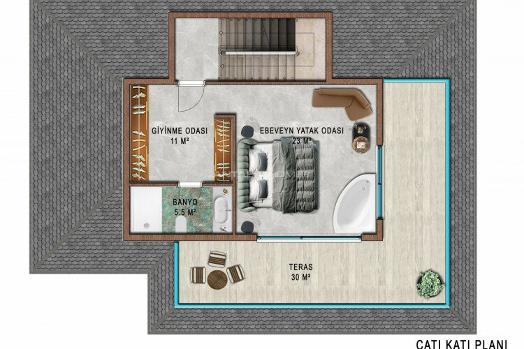 Вилла 4+1 в Алании, Турция | STE-64628