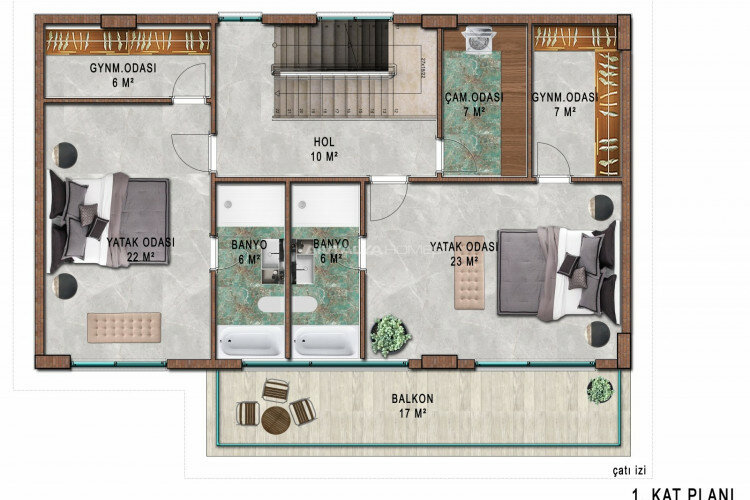 Вилла 4+1 в Алании, Турция | STE-64628