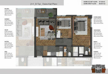 Квартира 1+1 в Бурсе, Турция | PKK-64655