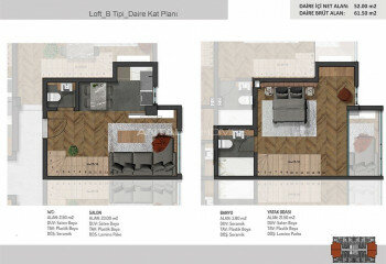 Пентхаус 1+1 в Бурсе, Турция | PKK-64657