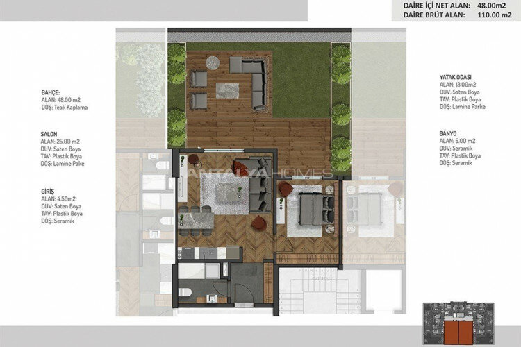 Квартира 2+1 в Бурсе, Турция | STE-64656