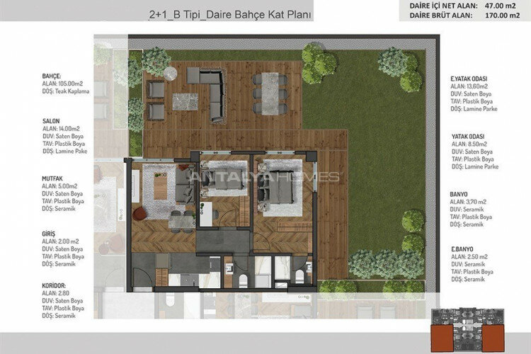 Квартира 2+1 в Бурсе, Турция | STE-64656