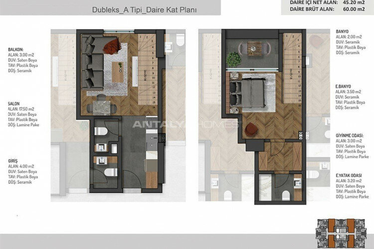 Квартира 2+1 в Бурсе, Турция | STE-64656