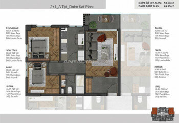 Квартира 2+1 в Бурсе, Турция | STE-64656