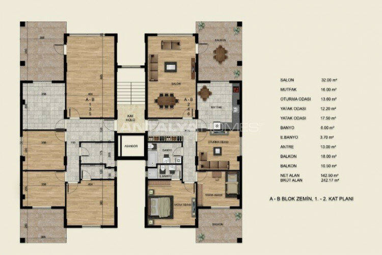 Квартира 3+1 в Бурсе, Турция | PBB-64716