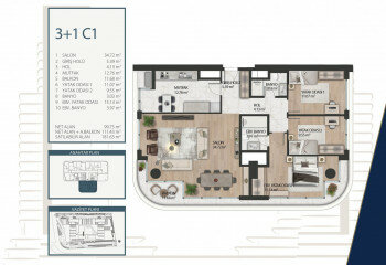 Квартира 3+1 в Стамбуле, Турция | SBB-64731