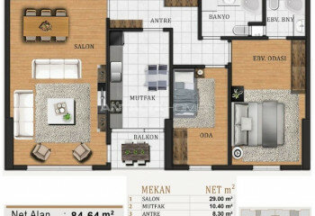 Квартира 3+1 в Стамбуле, Турция | PTE-64813